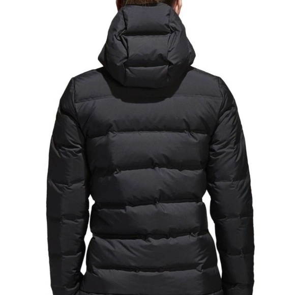 adidas Helionic Down Womens Coat Walking Outdoor Sports Jacket Black S - Picture 2 of 9